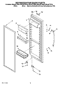 REFRIGERATOR DOOR PARTS Diagram and Parts List for KSRL25FTST00  KitchenAid Refrigerator