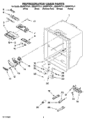 REFRIGERATOR LINER PARTS Diagram and Parts List for GB2SHTXTT11  Whirlpool Refrigerator