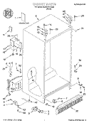 CABINET, LITERATURE Diagram and Parts List for 3XART731GB02  Whirlpool Refrigerator