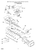 MOTOR AND ICE CONTAINER Diagram and Parts List for GD25SFCHS10  Whirlpool Refrigerator