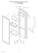 REFRIGERATOR DOOR PARTS Diagram and Parts List for 7GS2FHAXTA01  Whirlpool Refrigerator
