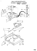 MACHINE BASE Diagram and Parts List for LLN8244BN0  Whirlpool Washer