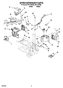 OVEN INTERIOR PARTS Diagram and Parts List for MT4110SPQ2  Whirlpool Microwave