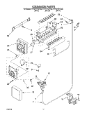 ICE MAKER Diagram and Parts List for KTRS22ELBT00  KitchenAid Refrigerator