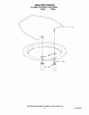 HEATER PARTS Diagram and Parts List for KUDL03IVWH3  KitchenAid Dishwasher