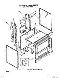 EXTERNAL OVEN Diagram and Parts List for SF332BEWN0  Whirlpool Range