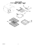 OVEN Diagram and Parts List for KERC500YAL2  KitchenAid Range