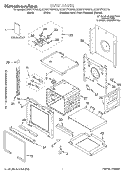 OVEN, LITERATURE Diagram and Parts List for KEBS177DSS10  KitchenAid Wall Oven