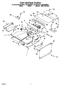 TOP VENTING PARTS, OPTIONAL PARTS Diagram and Parts List for GSC308PRB01  Whirlpool Microwave Oven Combo