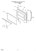 FREEZER DOOR, LIT/OPTIONAL Diagram and Parts List for 2VET23DKJW01  Whirlpool Refrigerator
