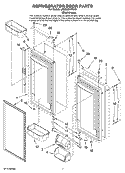 REFRIGERATOR DOOR PARTS Diagram and Parts List for JFC2089HPR10  Whirlpool Refrigerator