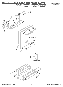 DOOR AND PANEL PARTS Diagram and Parts List for KUDT03FTBL0  KitchenAid Dishwasher