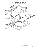 WASHER TOP AND LID Diagram and Parts List for LC4900XTW1  Whirlpool Washer
