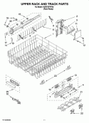 UPPER RACK AND TRACK PARTS Diagram and Parts List for KUDE70FVPA0  KitchenAid Dishwasher
