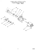 PUMP AND MOTOR Diagram and Parts List for DU850DWGB0  Whirlpool Dishwasher