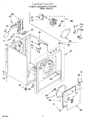 SECTION Diagram and Parts List for LER3624BN3  Whirlpool Dryer
