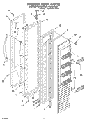 FREEZER DOOR Diagram and Parts List for KSSC36FKS01  KitchenAid Refrigerator