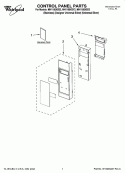 CONTROL PANEL PARTS Diagram and Parts List for MH1160XSD2  Whirlpool Microwave
