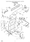 CONTROLS AND REAR PANEL Diagram and Parts List for LSR5132HQ1  Whirlpool Washer
