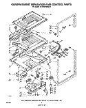 COMPARTMENT SEPARATOR AND CONTROL Diagram and Parts List for ET18ZKXMWR1  Whirlpool Refrigerator