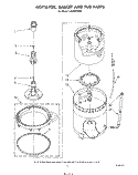 AGITATOR, BASKET AND TUB Diagram and Parts List for LA6058XSW0  Whirlpool Washer