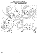 BULKHEAD Diagram and Parts List for TGDS680BW2  Estate Dryer