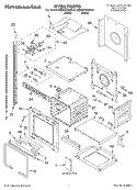 OVEN, LITERATURE Diagram and Parts List for KEBC276KBL0  KitchenAid Wall Oven