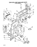CONTROLS AND REAR PANEL Diagram and Parts List for LA6098XTF1  Whirlpool Washer