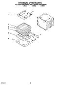 INTERNAL OVEN PARTS Diagram and Parts List for KEBC276KBL05  KitchenAid Wall Oven