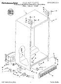 CABINET Diagram and Parts List for KSUP27QDBL00  KitchenAid Refrigerator