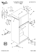 CABINET, LITERATURE Diagram and Parts List for 3VET16GKGW00  Whirlpool Refrigerator