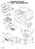 FREEZER LINER PARTS Diagram and Parts List for GX5FHDXTQ01  Whirlpool Refrigerator