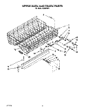 UPPER RACK AND TRACK Diagram and Parts List for KUDP230Y1  KitchenAid Dishwasher