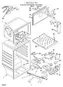 LINER Diagram and Parts List for ET22RKXGN00  Whirlpool Refrigerator