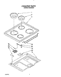 COOKTOP Diagram and Parts List for FES375VX0  Whirlpool Range
