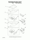 REFRIGERATOR SHELF PARTS Diagram and Parts List for KSSS48QTW03  KitchenAid Refrigerator