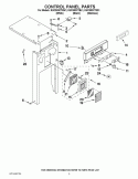 CONTROL PANEL PARTS Diagram and Parts List for KUCS03CTSS1  KitchenAid Trash Compactor