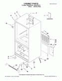CABINET PARTS Diagram and Parts List for GB5525PEAW1  Whirlpool Refrigerator