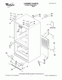 CABINET PARTS Diagram and Parts List for GX5SHDXVB03  Whirlpool Refrigerator