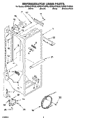 REFRIGERATOR LINER PARTS Diagram and Parts List for KSRS27CNSS00  KitchenAid Refrigerator