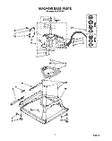 MACHINE BASE Diagram and Parts List for AX6245VL1  Whirlpool Washer