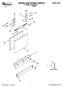 DOOR AND PANEL PARTS Diagram and Parts List for GU640XTLQ0  Whirlpool Dishwasher