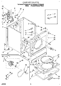 SECTION Diagram and Parts List for LET6634AW2  Whirlpool Dryer