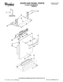 DOOR AND PANEL PARTS Diagram and Parts List for 7WDT950SAYM1  Whirlpool Dishwasher