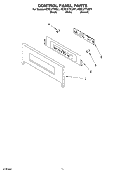 CONTROL PANEL Diagram and Parts List for KEBC277KWH1  KitchenAid Wall Oven