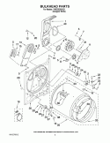 BULKHEAD PARTS Diagram and Parts List for YWED5200VQ1  Whirlpool Dryer
