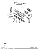 CONTROL PANEL Diagram and Parts List for BES450WB2  Roper Range
