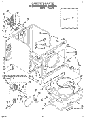 SECTION Diagram and Parts List for LER6646BW1  Whirlpool Dryer
