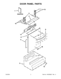 DOOR PANEL PARTS Diagram and Parts List for KUDC10FBBL0  KitchenAid Dishwasher