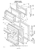 DOOR , PARTS NOT ILLUSTRATED Diagram and Parts List for ET17HK1MWR1  Whirlpool Refrigerator